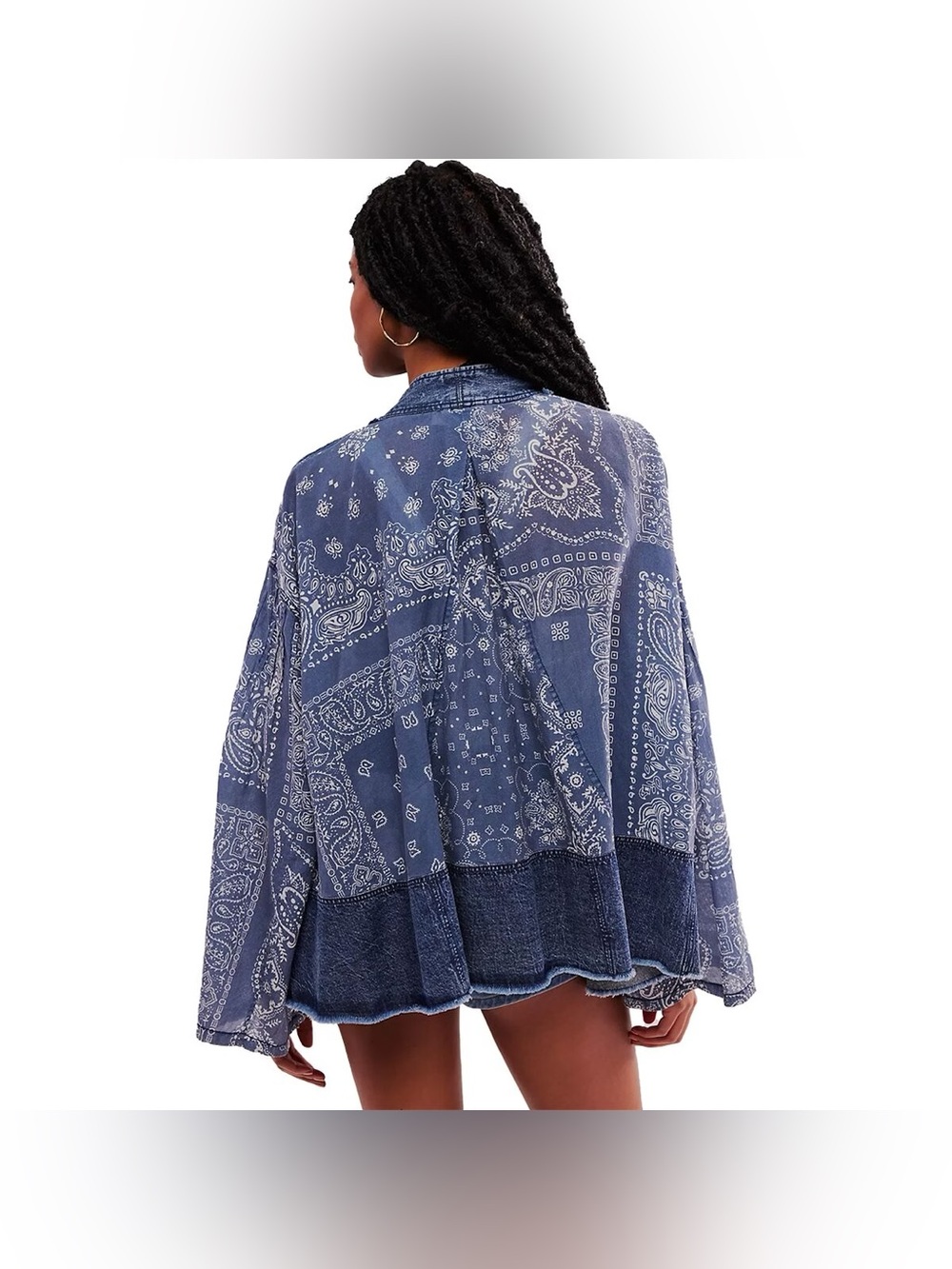 Free People Bandana Dreams Bed Jacket Size S - Picture 9 of 10